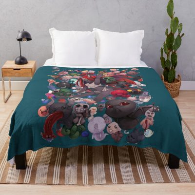 Funny The Binding Of Isaac Design Throw Blanket Official The Binding Of Issac Merch