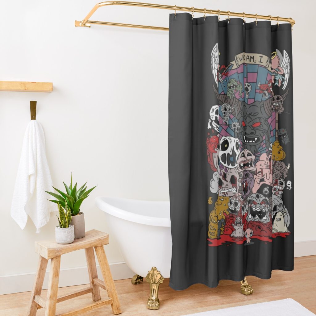 The Binding Of Isaac Shower Curtain Official The Binding Of Issac Merch