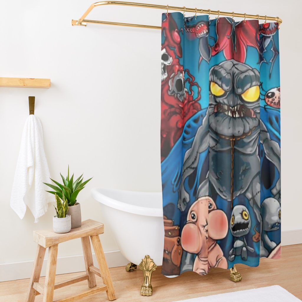 Binding Devil Shower Curtain Official The Binding Of Issac Merch