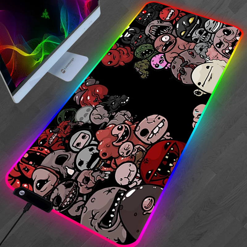 The Binding Of Isaac Mouse Pad Anime Kawaii Gaming Accessories Large Gamer XL Mause Carpet PC 17 - The Binding Of Issac Shop