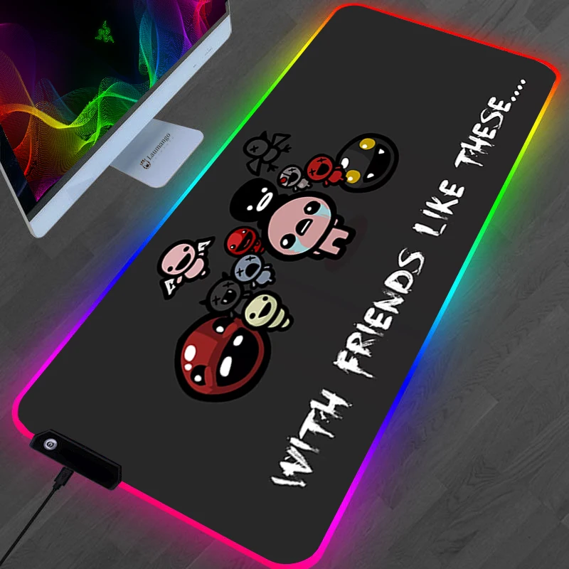 The Binding Of Isaac Mouse Pad Anime Kawaii Gaming Accessories Large Gamer XL Mause Carpet PC 20 - The Binding Of Issac Shop