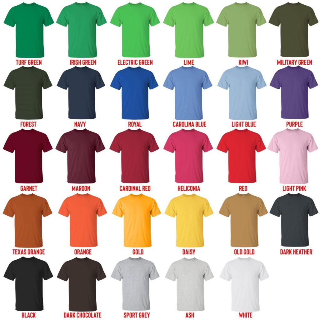 t shirt color chart - The Binding Of Issac Shop